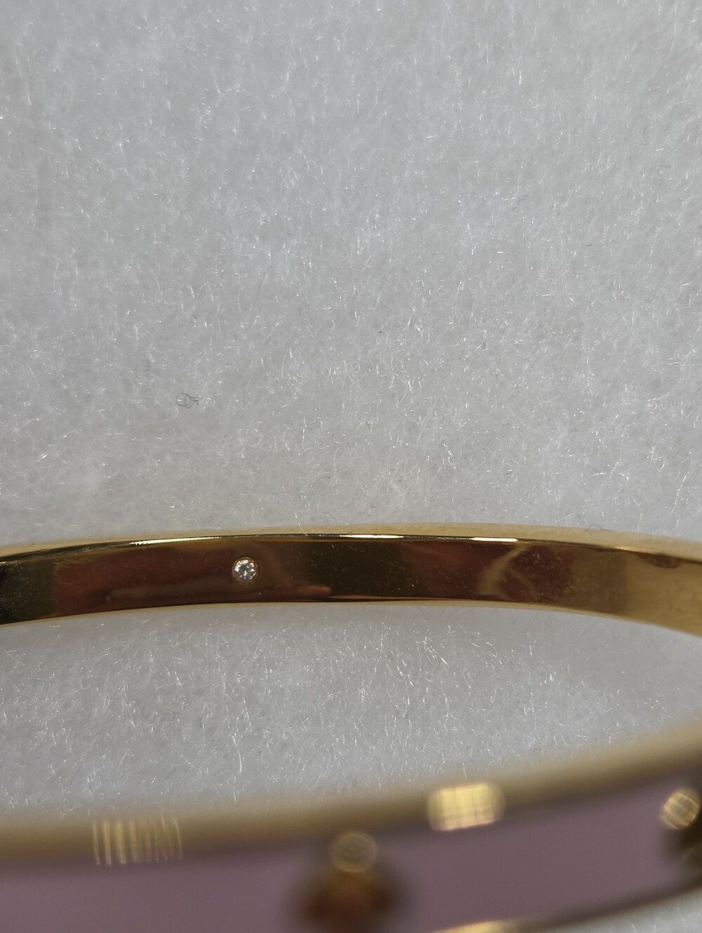 Kate Spade Chalk Pink Spot The Spade Enamel Hinged Bangle - Picture 8 of 11